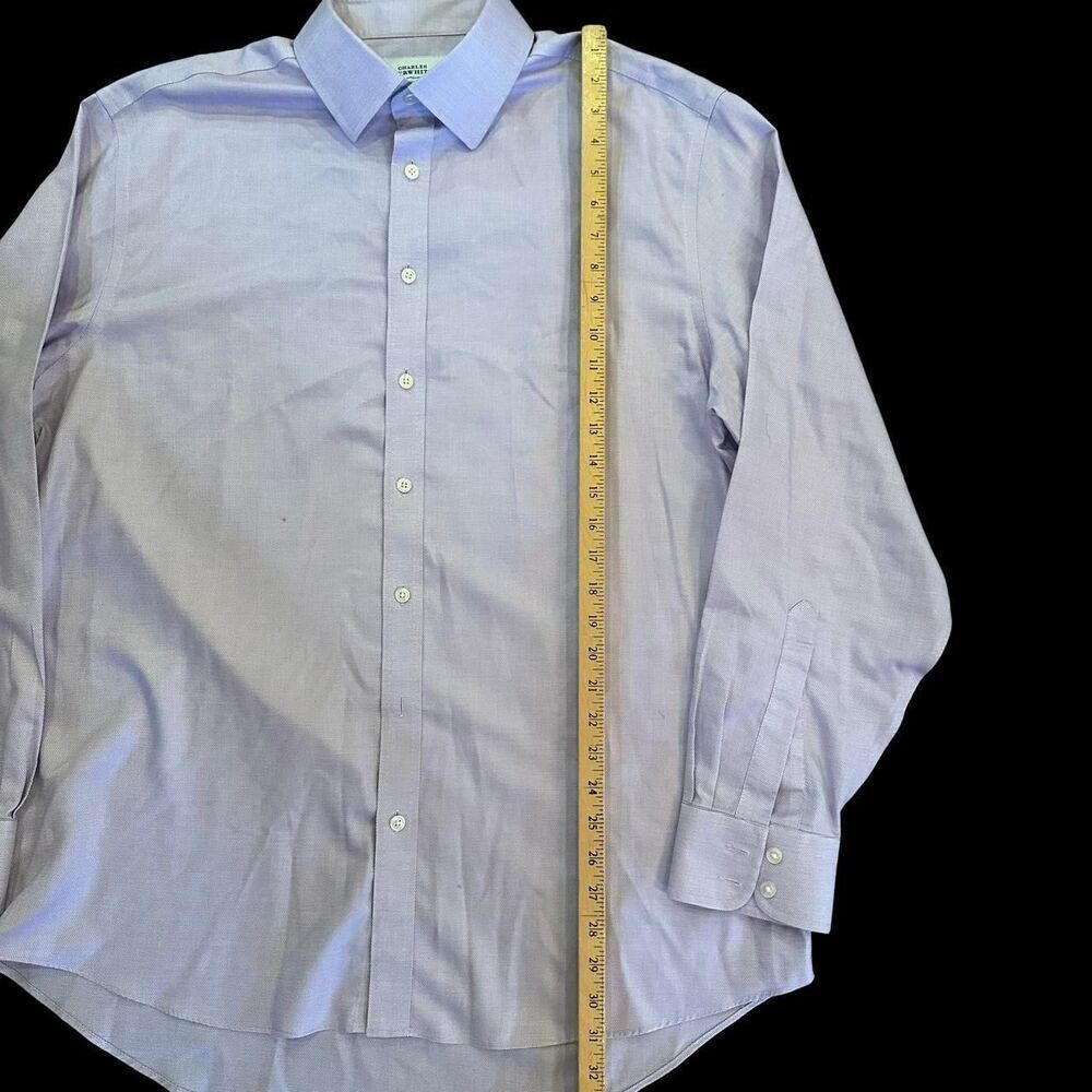 Charles-tyrwhitt Men's Purple and Blue Shirt - Picture 3 of 7